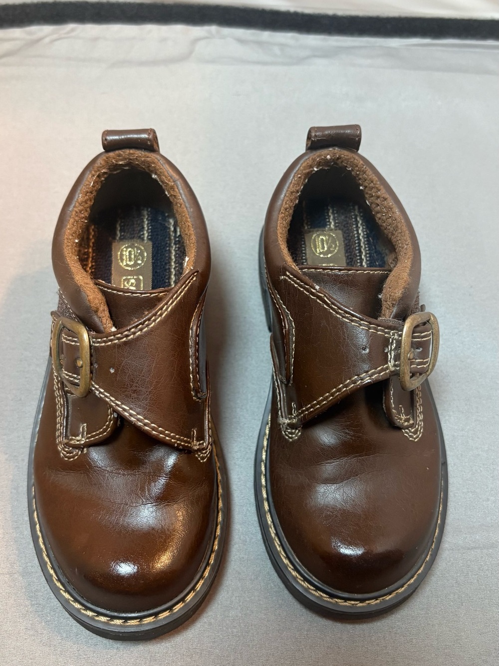 BOYS DRESS SHOES SMARTFIT LEATHER BUCKLE 10 1/2